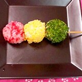 お花見、お弁当に☆３色だんごのおにぎり